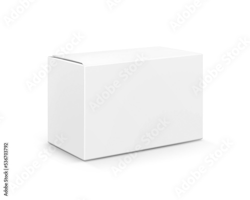 Blank packaging white cardboard paper box for product design mock-up