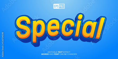 Special text 3d style editable text effect
