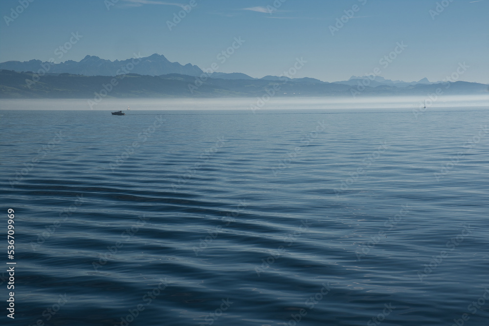 Fototapeta premium Bodensee mit Blick zum Säntis
