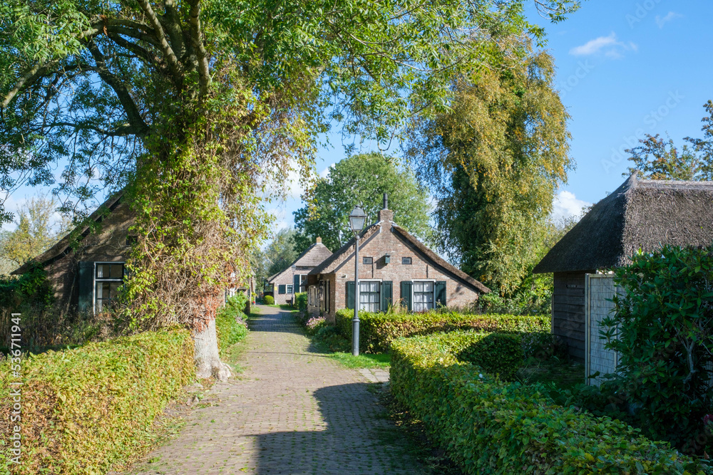 Historical farmhouse in the Weerribben-Wieden National Park, Overijssel Province, The Netherlands Historical farmhouse in the Weerribben-Wieden National Park, Overijssel Province, The Netherlands