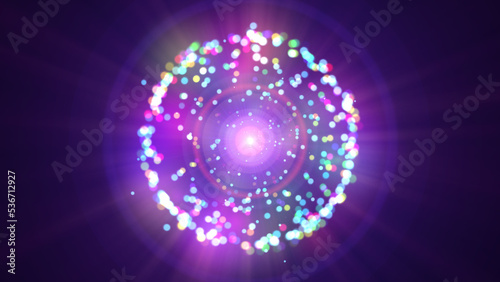cell particle light ray, illustration render