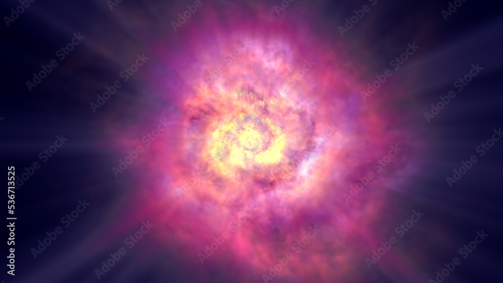 Fototapeta premium fire ball explosion in space