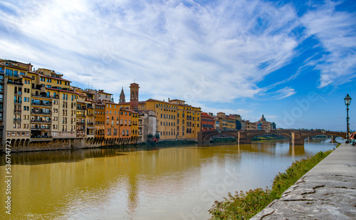 Panorama on the Lungarno of Florence Tuscany Italy © Paolo Borella