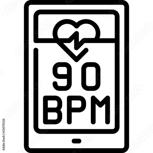 cellphone application heart rate icon