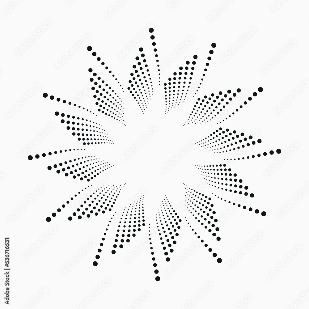 radial Halftone pattern background. Abstract concentric dotted backdrop. Halftone design element for various purposes. radial Halftone pattern background. Abstract concentric dotted backdrop. Halftone design element for various purposes.