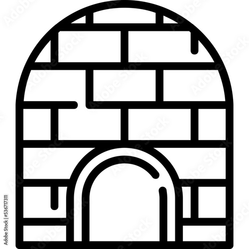 Eskimo house igloo icon