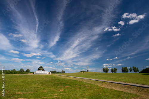 Moscow region. Borodino. The main monument to Russian soldiers - the heroes of the Battle of Borodino. Monument on the Raevsky redoubt