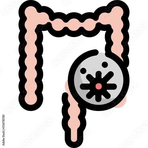 cancer intestine organ colon icon