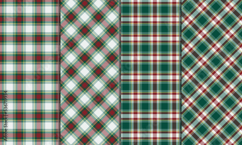 seamless Christmas plaid pattern design