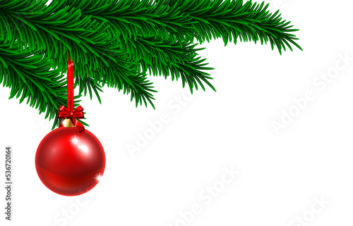 Christmas tree red bauble