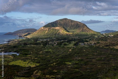 Kokohead Crater from Makapu'u with Diamondhead and Hanauma Bay in the background photo