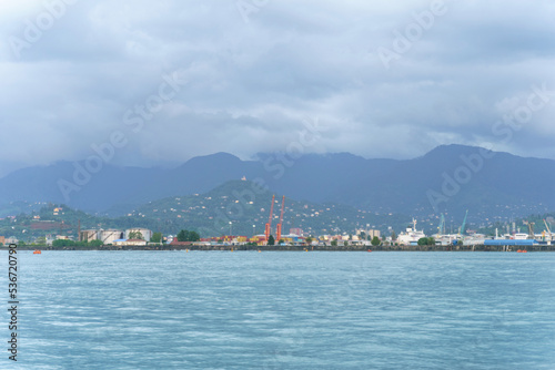 View of the sea, mountains and the seaport of Batumi © Dzmitry
