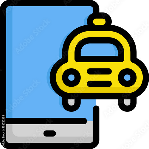 application taxi mobile icon