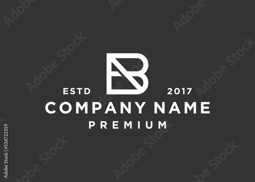 letter ba logo design vector illustration template