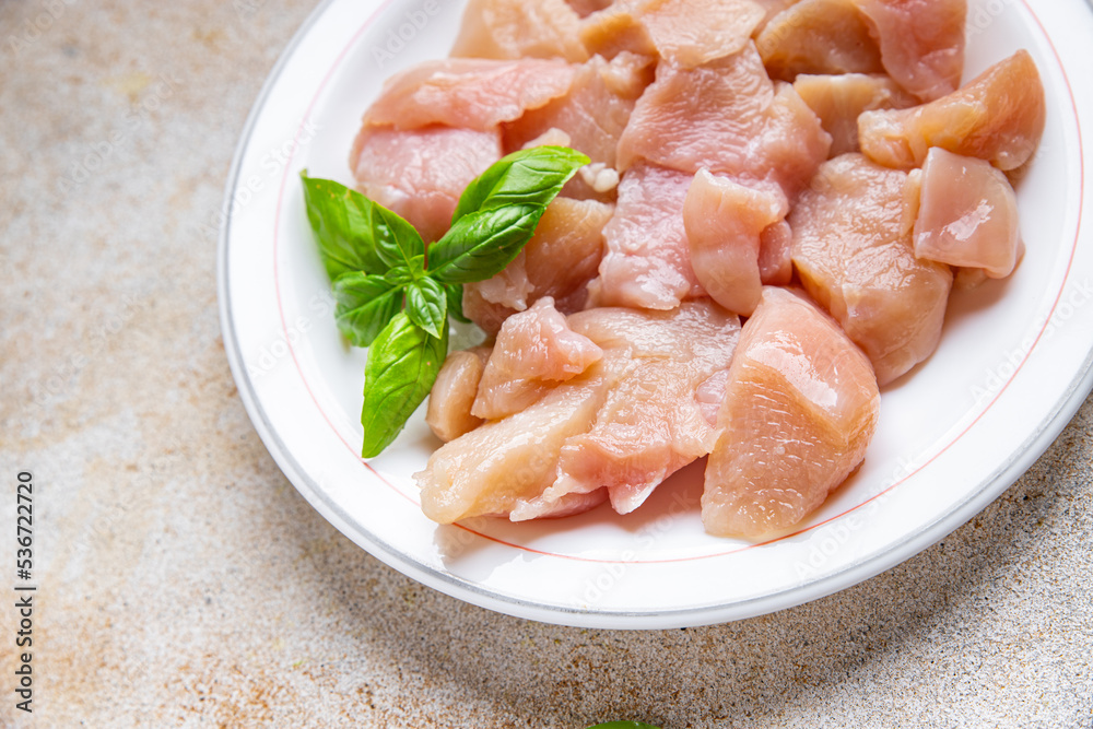 raw chicken fillet meat slice poultry chicken breast meal food snack diet on the table copy space food background