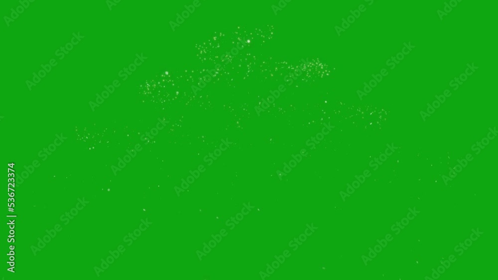 Gold glitter Christmas tree particles transition on green screen. Christmas tree glitter particles with key color. Christmas and New year transition. Chroma key, 4K video