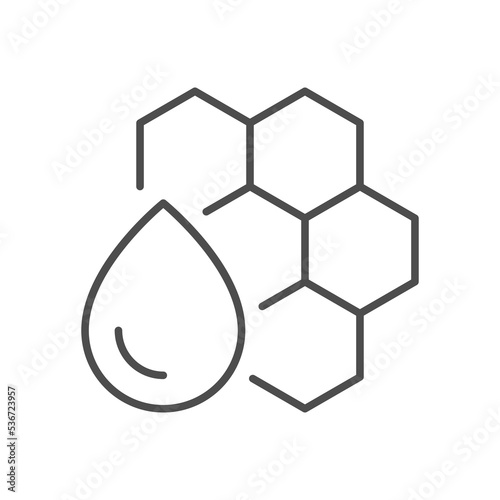 Honey and honeycomb line outline icon