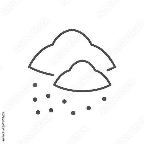 Sand pile line outline icon