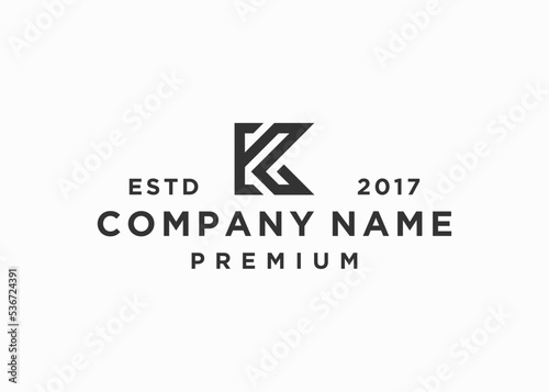 initial letter k logo design vector illustration template