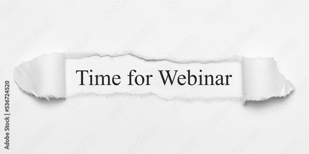 Obraz premium Time for Webinar