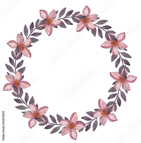 watercolor frame floral minimal design