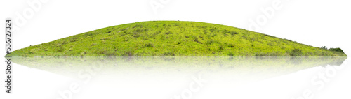 The mountain is a set of isolated islands on a white background with a trail.