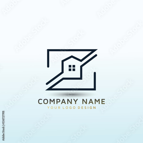 Abstract and unique real estate logo letter Z