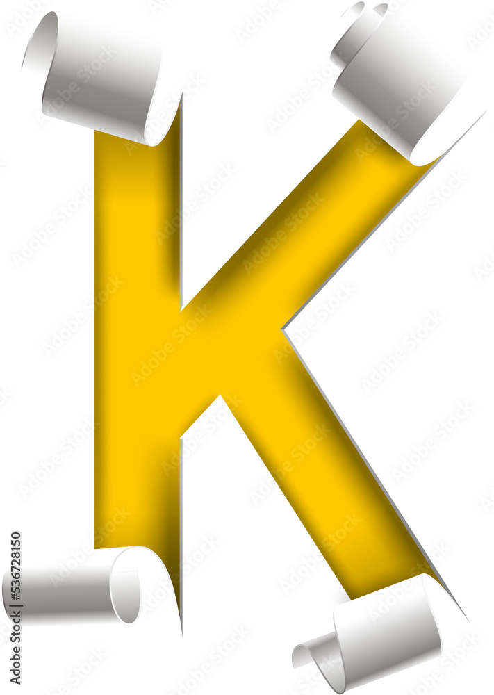 Alphabet paper cut font Alphabet paper cut font