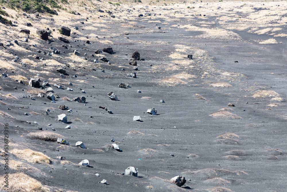 Fototapeta premium 伊豆大島の裏砂漠トレイル