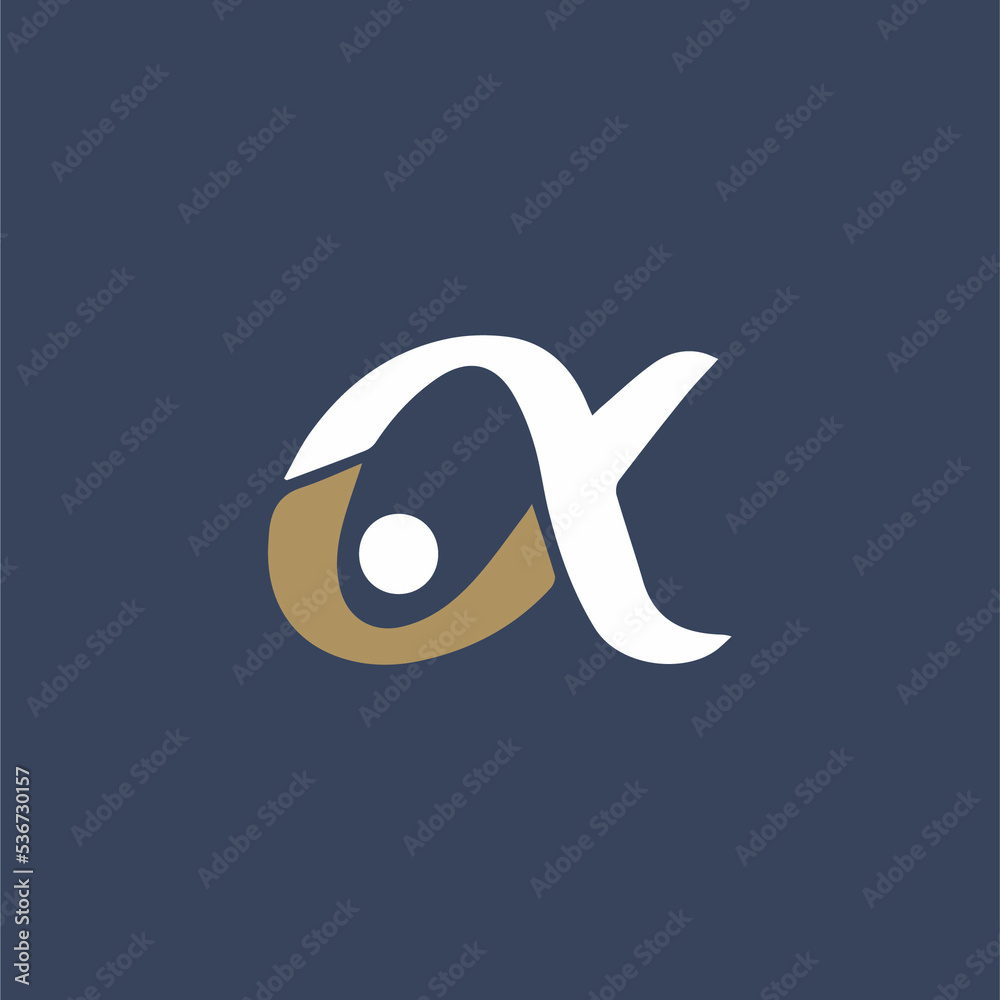 Obraz premium the letters OX. vector logo monogram alphabet minimalist design
