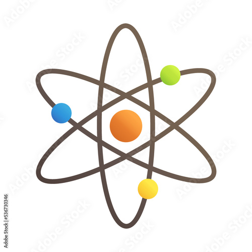 Atom Icon Isolated On White Background
