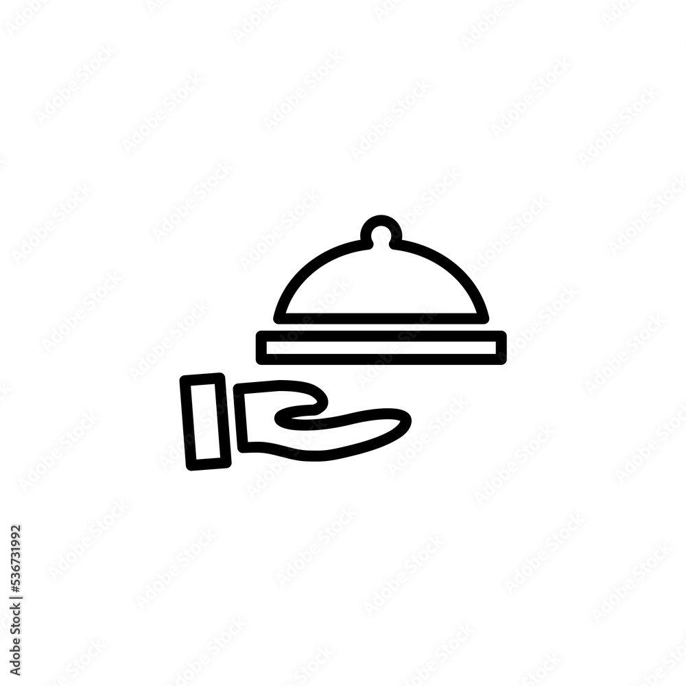 Food tray different style line icon Food tray different style line icon
