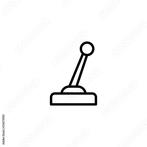 Control lever line icon isolated on white background