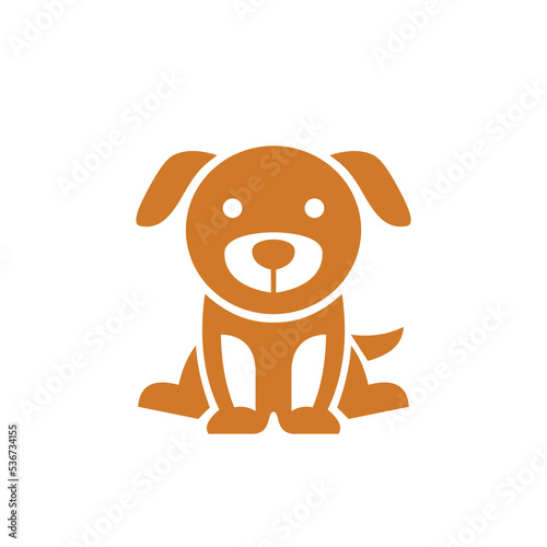 Cute dog logo symbol design illustration. Clean logo mark design. Illustration for personal or commercial business branding.