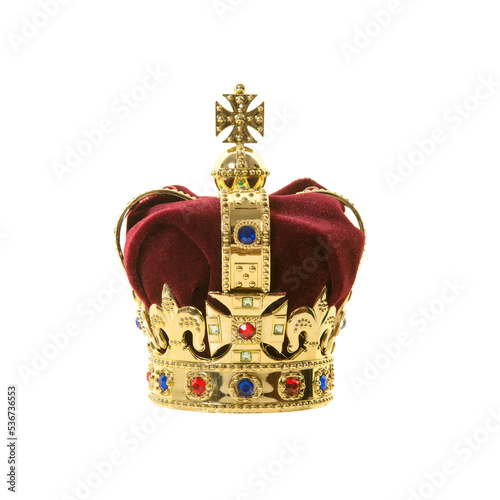 Fotografiet Classic king’s crown isolated on a white background
