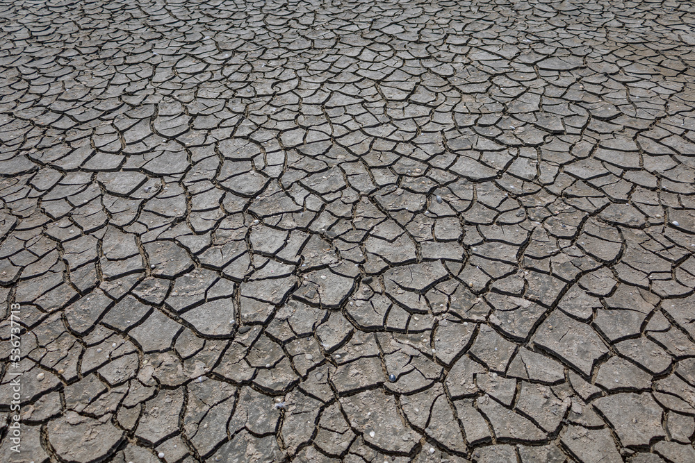 Ausgetrocknetes Flussbett nach einer lange Dürre im Klimawandel Ausgetrocknetes Flussbett nach einer lange Dürre im Klimawandel