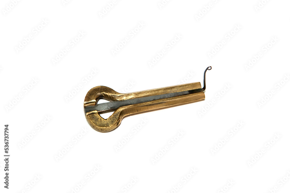 jew's harp musical instrument on white background jew's harp musical instrument on white background