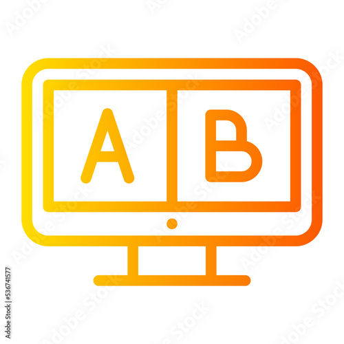 ab testing gradient icon