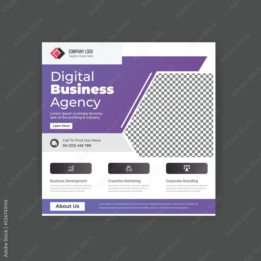 Digital business agency social media post template design Digital business agency social media post template design