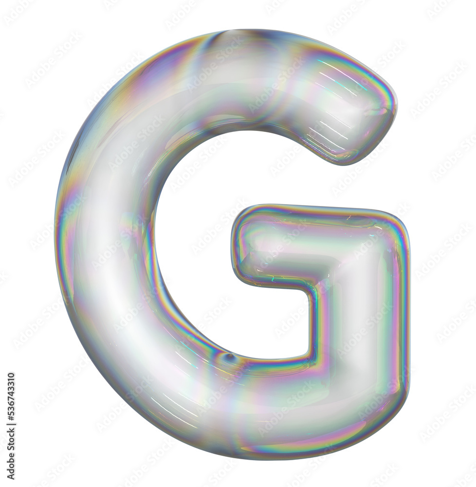 Bubble Text 3D Letter G Bubble Text 3D Letter G