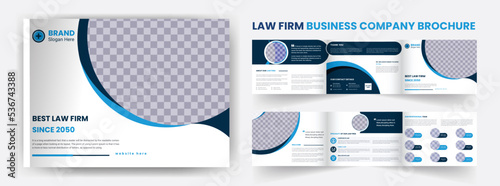 corporate law firm business company 6 Page landscape trifold corporate brochure design template