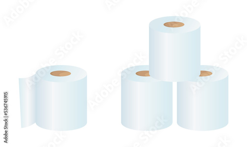toilet paper icon set