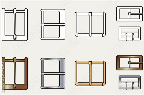 FASHION DESIGN UNISEX BELT BUCKLES LATEST TREND VECTOR SKETCH