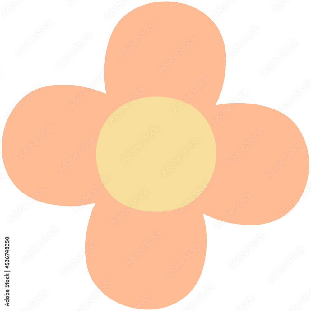 Cartoon Cute Flower Doodle Illustration Cartoon Cute Flower Doodle Illustration
