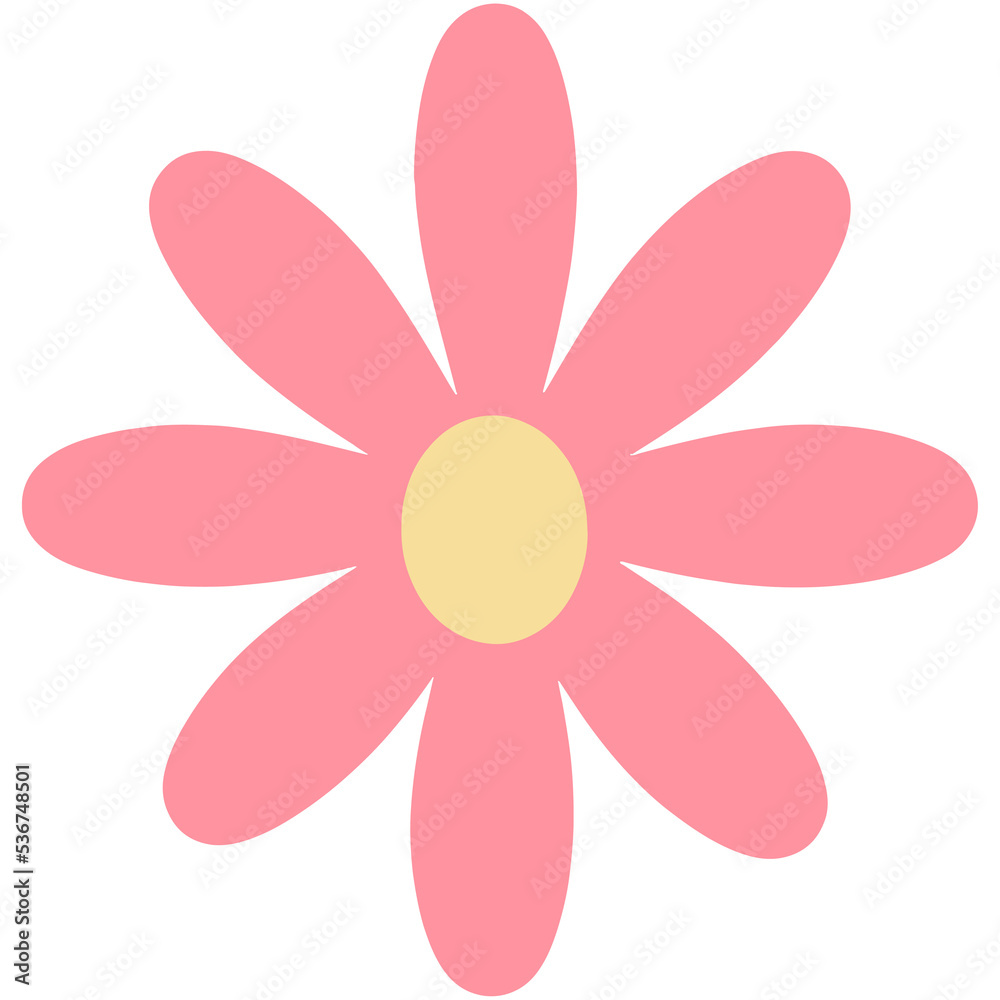 Cartoon Cute Flower Doodle Illustration Cartoon Cute Flower Doodle Illustration