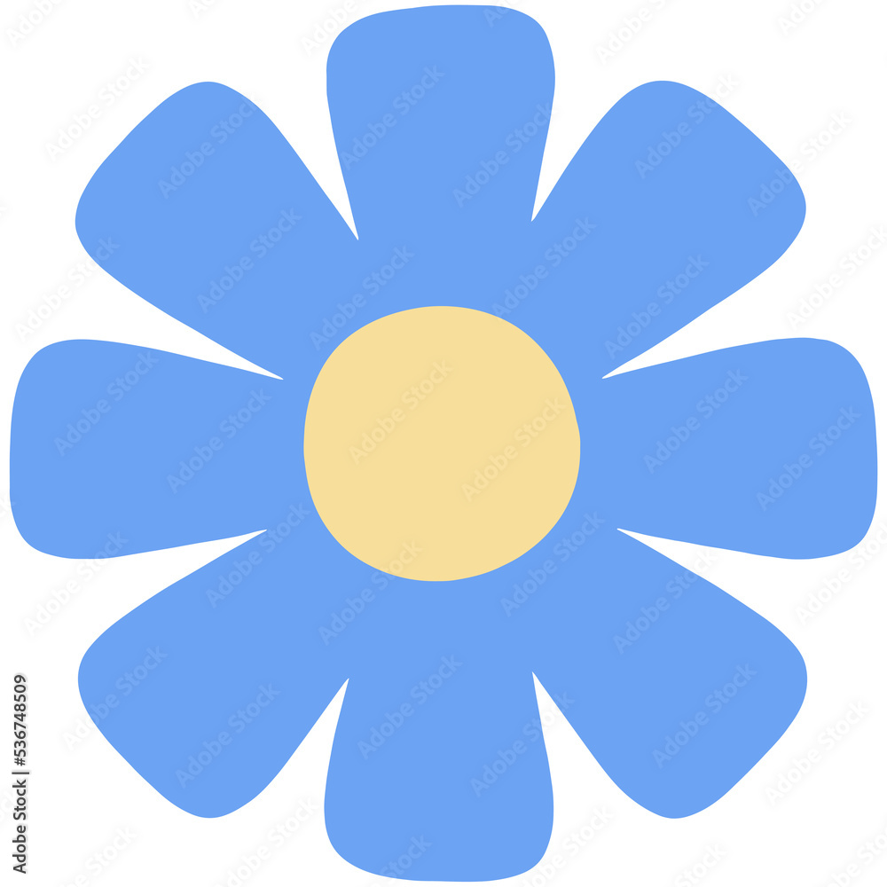 Cartoon Cute Flower Doodle Illustration Cartoon Cute Flower Doodle Illustration