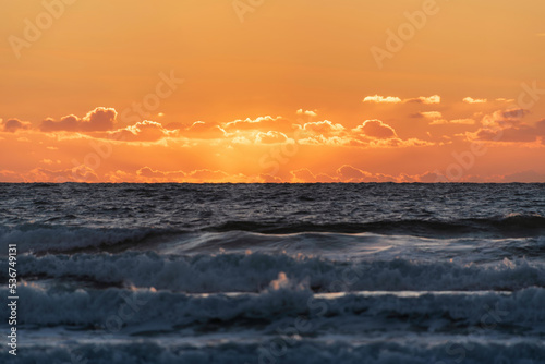 Photography Stunning Summer sunset landscape image of Widemouth Bay in Devon England with go