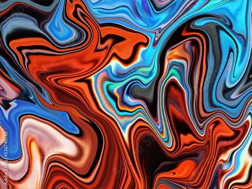 Colorful Red and Blue Liquify Background