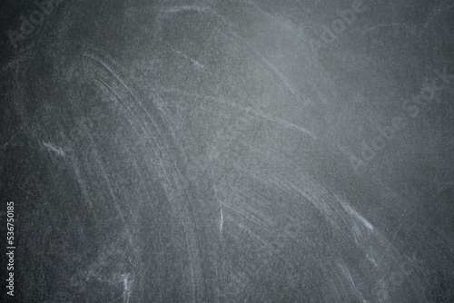 Chalkboard or blackboard grey texture. Empty blank with copy space for chalk text and other. 
