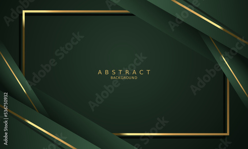 dark green luxury premium background and gold line.